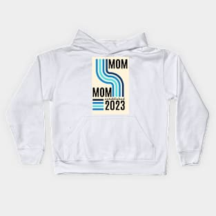 new mom, mom to be  established 2023 , gender reveal baby boy blue Kids Hoodie